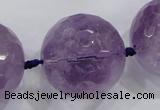 CLS01 15.5 inches 30mm faceted round large amethyst gemstone beads