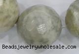 CLS04 15.5 inches 30mm faceted round large fossil coral beads