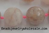 CLS111 15.5 inches 25mm faceted round large pink quartz beads