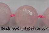 CLS15 15.5 inches 30mm faceted round large rose quartz beads