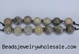 CLS200 7.5 inches 25mm round large chrysanthemum agate beads