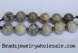 CLS252 7.5 inches 30mm round large chrysanthemum agate beads