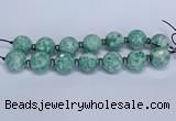 CLS302 7.5 inches 25mm faceted round large Qinghai jade beads