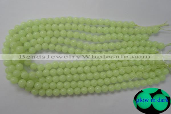 CLU03 15.5 inches 8mm round luminous stone beads wholesale