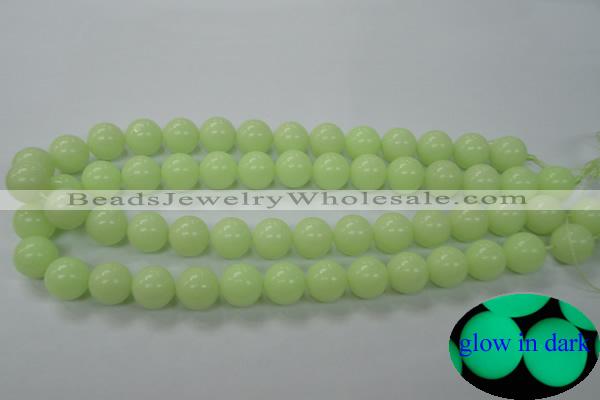 CLU06 15.5 inches 14mm round luminous stone beads wholesale