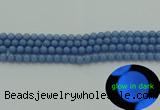 CLU101 15.5 inches 6mm round blue luminous stone beads