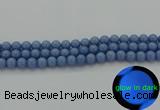 CLU102 15.5 inches 8mm round blue luminous stone beads