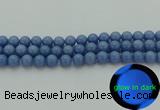 CLU103 15.5 inches 10mm round blue luminous stone beads