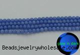 CLU110 15.5 inches 4mm round blue luminous stone beads