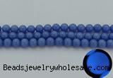 CLU113 15.5 inches 10mm round blue luminous stone beads