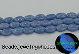 CLU143 15.5 inches 13*18mm oval blue luminous stone beads