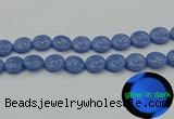 CLU174 15.5 inches 16mm flat round blue luminous stone beads