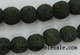 CLV385 15.5 inches 12mm ball dyed lava beads wholesale