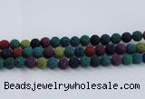 CLV523 15.5 inches 10mm round mixed lava beads wholesale