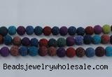 CLV524 15.5 inches 12mm round mixed lava beads wholesale