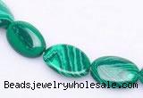 CMA01 10*13mm flat oval imitate malachite beads Wholesale