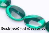 CMA02 13*18mm flat oval imitate malachite beads Wholesale