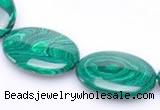 CMA04 flat oval 18*25mm imitate malachite beads Wholesale