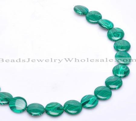 CMA07 15.5 inches 16mm coin imitate malachite beads Wholesale