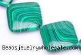 CMA10 15.5 inches 31mm rhombus imitate malachite beads wholesale