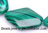 CMA11 23*30mm rhombus imitate malachite gemstone beads Wholesale