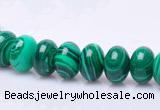 CMA17 7*10mm roundel imitate malachite gemstone beads wholesale