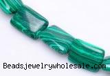 CMA22 10*14mm rectangle imitate malachite beads Wholesale