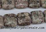 CMB20 15.5 inches 16*16mm square natural medical stone beads