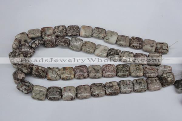 CMB20 15.5 inches 16*16mm square natural medical stone beads