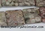 CMB22 15.5 inches 20*20mm square natural medical stone beads