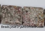 CMB24 15.5 inches 30*30mm square natural medical stone beads