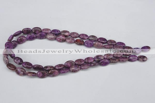 CMB35 15.5 inches 10*14mm oval dyed natural medical stone beads