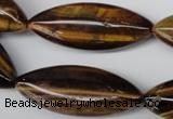 CME03 15.5 inches 15*40mm marquise yellow tiger eye stone beads