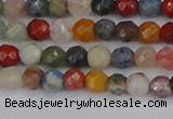 CME100 15.5 inches 4mm faceted round mixed gemstone beads