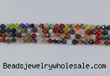 CME106 15.5 inches 6mm faceted nuggets mixed gemstone beads