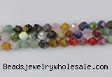 CME109 15.5 inches 12mm faceted nuggets mixed gemstone beads