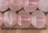 CME201 15.5 inches 7*9mm - 8*10mm pumpkin rose quartz beads