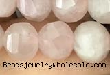 CME204 15.5 inches 7*9mm - 8*10mm pumpkin Madagascar rose quartz beads