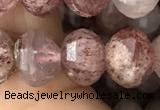 CME208 15.5 inches 7*9mm - 8*10mm pumpkin strawberry quartz beads