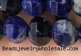 CME216 15.5 inches 7*9mm - 8*10mm pumpkin sodalite beads