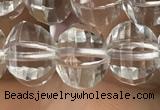 CME230 15.5 inches 10*11mm - 10*12mm pumpkin white crystal beads