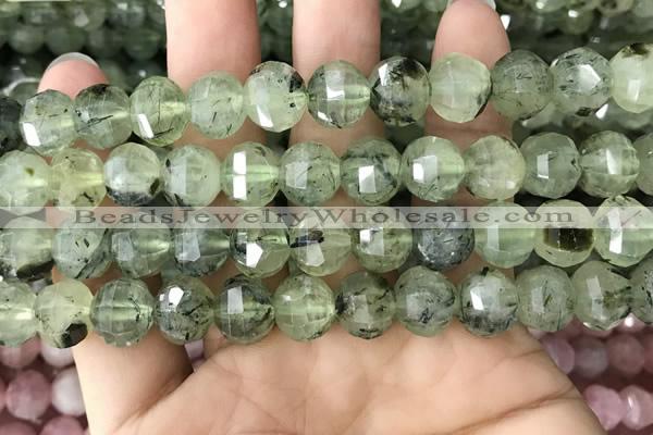 CME236 15.5 inches 10*11mm - 10*12mm pumpkin prehnite beads