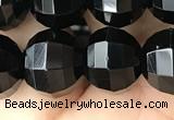 CME243 15.5 inches 10*11mm - 10*12mm pumpkin black quartz beads