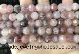 CME252 15.5 inches 7*9mm - 8*10mm pumpkin strawberry quartz beads