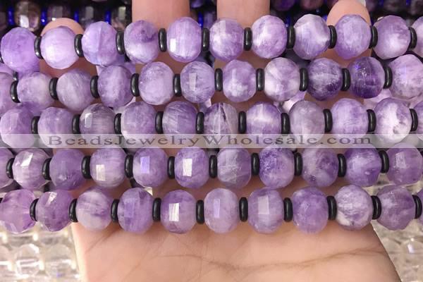 CME301 15.5 inches 8*11mm - 9*12mm pumpkin lavender amethyst beads