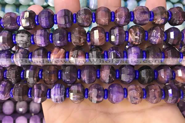 CME307 15.5 inches 8*11mm - 9*12mm pumpkin tiger eye beads