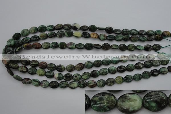 CME35 15.5 inches 8*10mm oval emerald gemstone beads