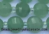 CME350 15 inches 8mm pumpkin green aventurine beads