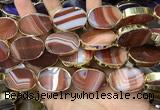 CME519 12 inches 18*28mm - 20*30mm oval banded agate beads