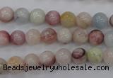 CMG112 15.5 inches 8mm round natural morganite beads wholesale